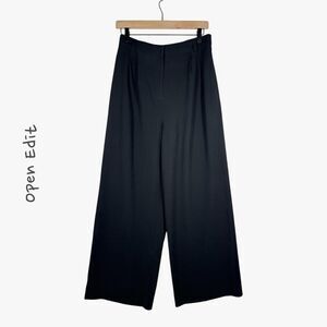 Open Edit Black Wide Leg Pants
